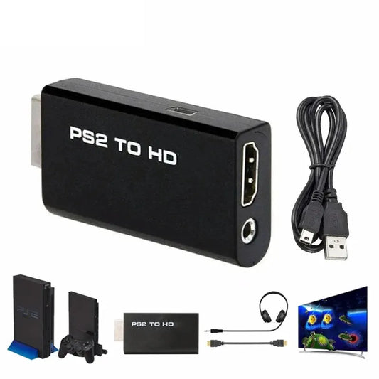 PS2 to HDMI Converter Adapter with 3.5mm Audio Jack