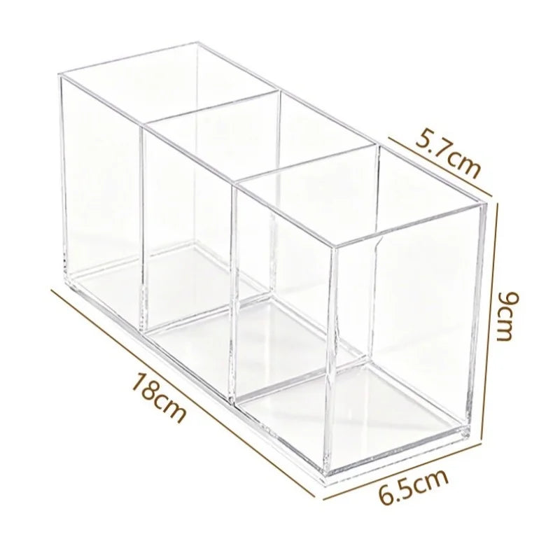 Clear Makeup Brush Holder Organizer – 1/2/3 Slot Vanity Storage Makeup Brush Organizer Peaceful Pleasures Health and Wellness
