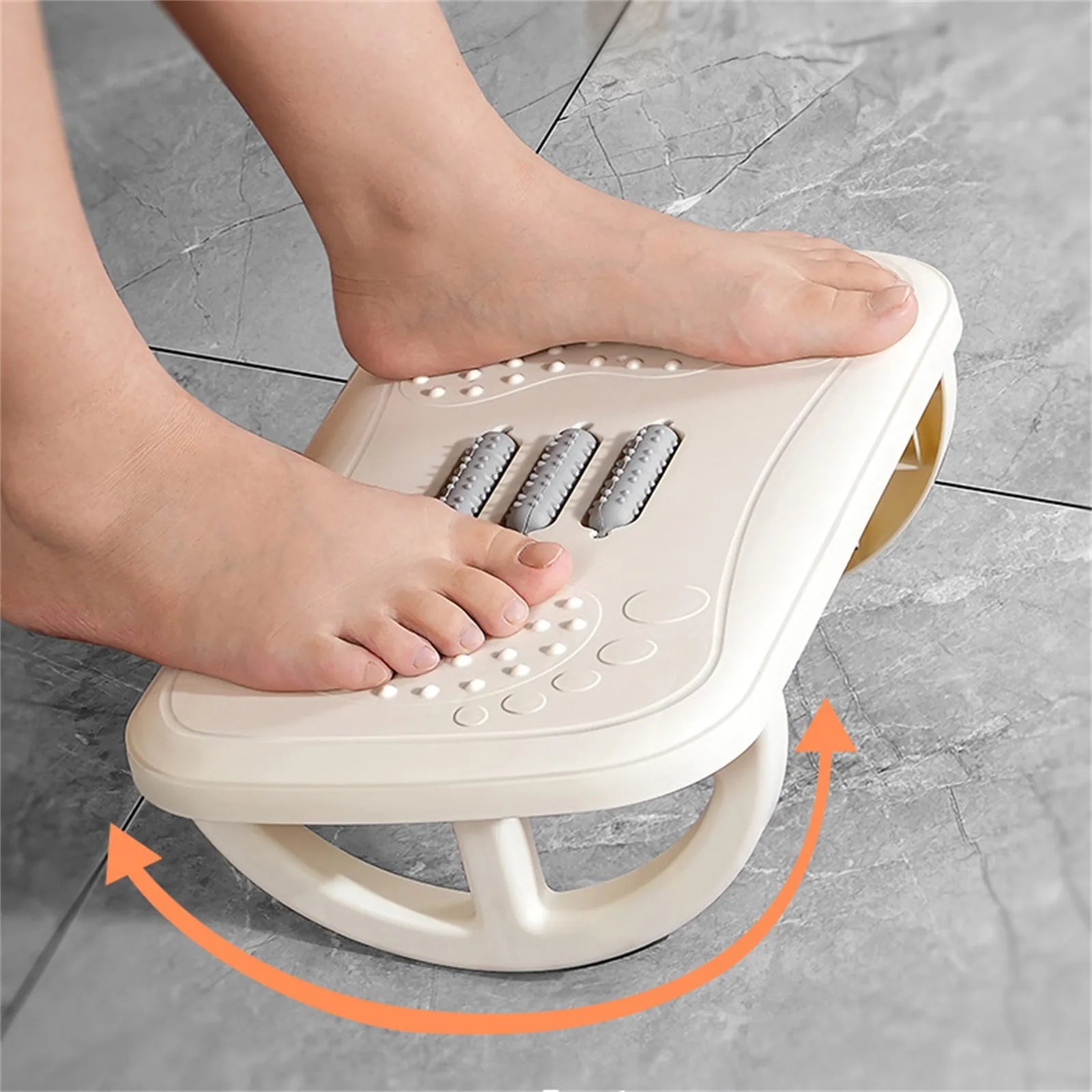 Rocking Footrest for under Desk Ergonomic Desk Leg Rest Rocker Balance Board Comfortable Foot Stool for Desk Home Office Peaceful Pleasures Health and Wellness