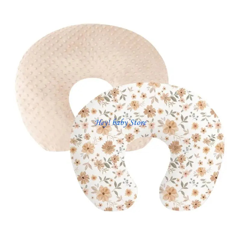 Pack of 2 Soft Cotton Nursing Pillow Covers | Baby Feeding
