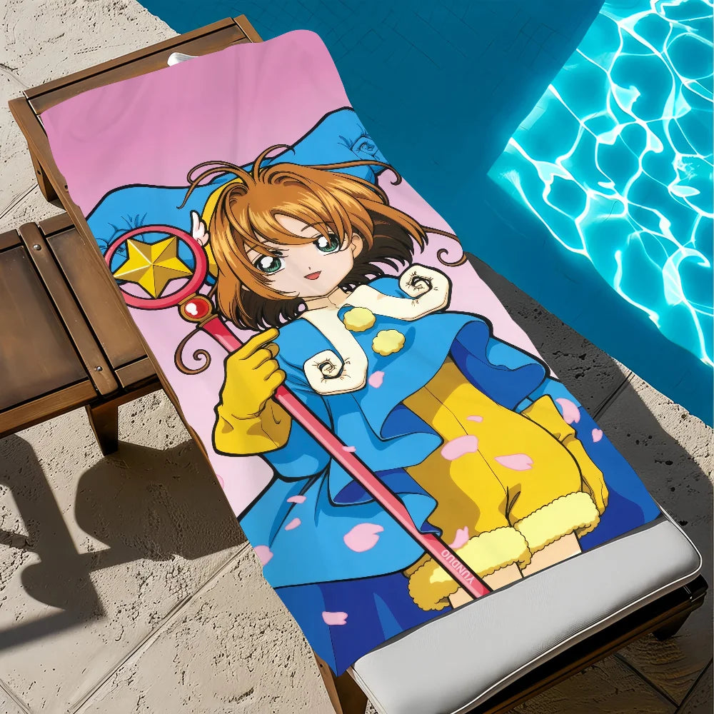 Cardcaptor Sakura Anime Quick-Dry Beach Towel | Soft & Absorbent Anime Beach Towel Peaceful Pleasures Health and Wellness z5 STJ150x260CM