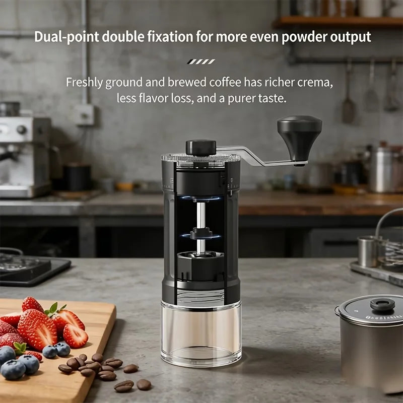 Manual Coffee Grinder with 40 Adjustable Settings - Portable Conical Grinder, 35g Capacity, Detachable Parts, Suitable for Aeropress, Espresso, Drip Coffee, French Press, and Moka Pot, Stylish and Durable Plastic Design, Suit Peaceful Pleasures Health and Wellness