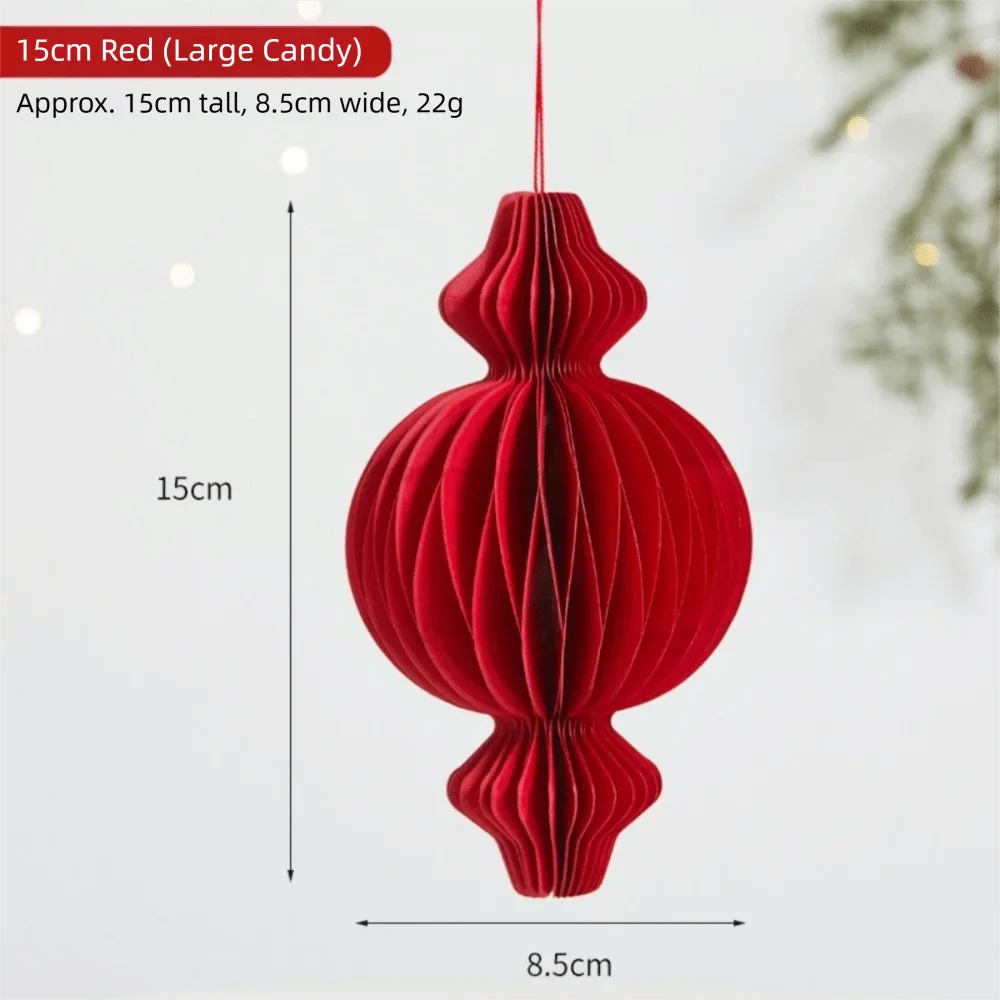 Red Honeycomb Paper Hanging Decoration with Tassel | New Year