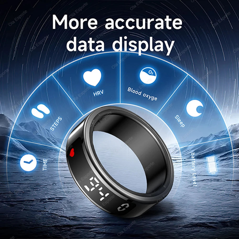 Smart Ring | Heart Rate, Sleep & SpO₂ Monitor + Display