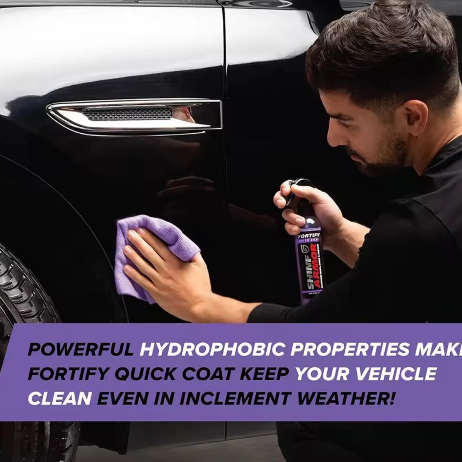 ARMOR Fortify Quick Coat Ceramic Coating Car Wax Polish Spray Waterless Car Wash Wax Hydrophobic Top Coat Polish Peaceful Pleasures Health and Wellness