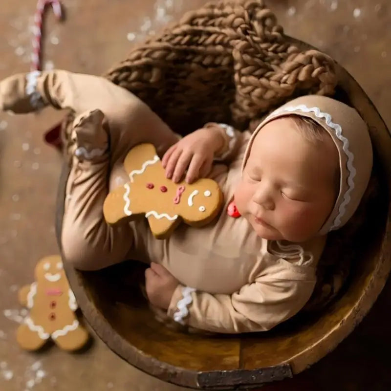 Newborn Christmas Photography Outfit – Hat & Romper Set 0-3M