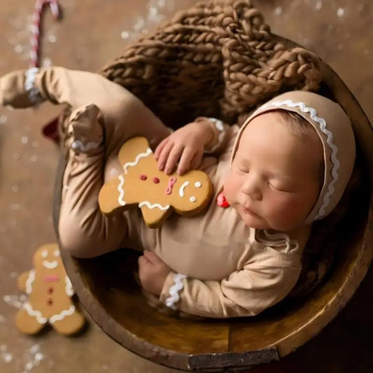 Newborn Christmas Photography Outfit – Hat & Romper Set 0-3M Newborn Photo Outfit Peaceful Pleasures Health and Wellness China Mainland