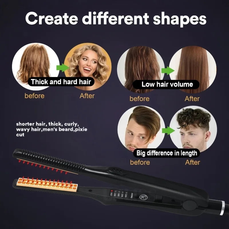 PTC Ceramic Tourmaline Ionic Flat Iron Dual Voltage Hair Straightener Straightens Curls Hair Care Styling Peaceful Pleasures Health and Wellness
