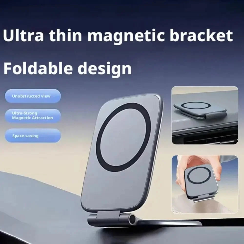 Dual Magnetic Phone Stand – Foldable Car & Desk Holder