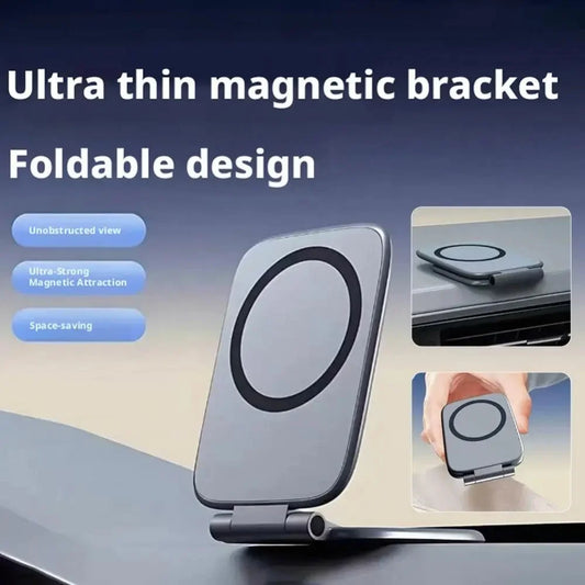 Dual Magnetic Phone Stand – Foldable Car & Desk Holder Magnetic Phone Stand Peaceful Pleasures Health and Wellness