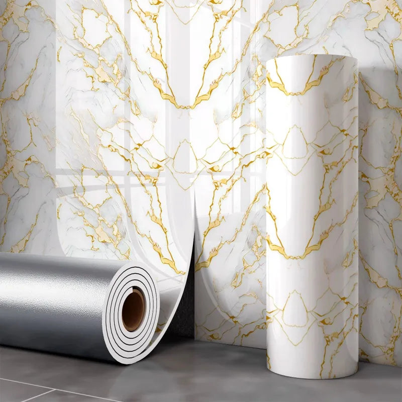 3D Marble Peel & Stick Wall Panels 300x40cm | Waterproof Foam