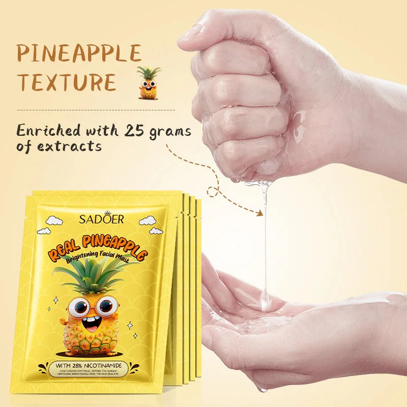 SADOER Fresh Fruit Face Masks 8pc – Hydrate & Brighten Skin
