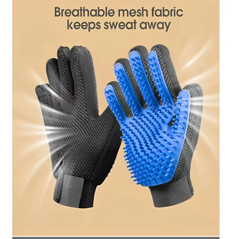Pet Hair Glove Comb Pet Dog Cat Grooming Cleaning Glove Deshedding Hair remover Massage Brush Animal Supplies Cat Accessoies Peaceful Pleasures Health and Wellness