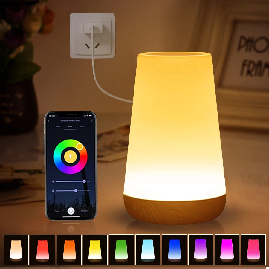 Tuya Smart WiFi RGB LED Table Lamp – Touch Dimming Night Light