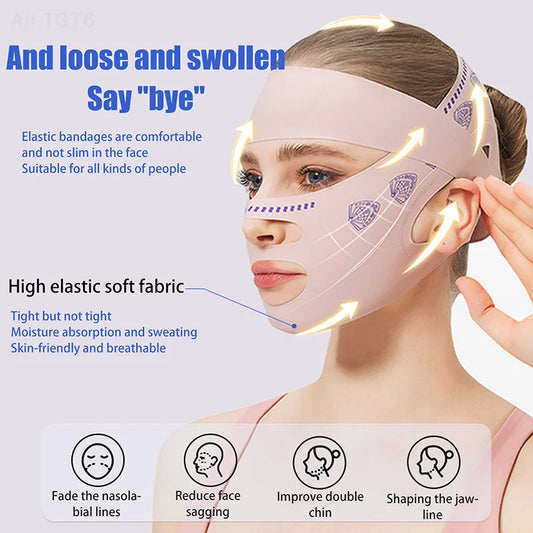 V-Line Face Sculpting Sleep Mask | Adjustable Chin Lifting Strap Face Sculpting Mask Peaceful Pleasures Health and Wellness