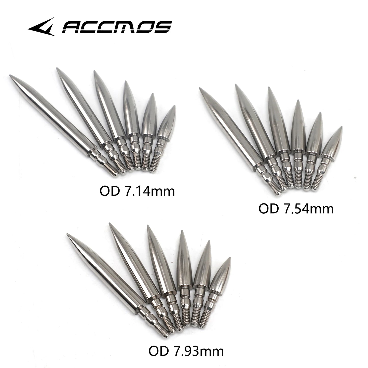 Arrowhead Stainless Steel Archery Replaceable Screw-in Tip 100 125