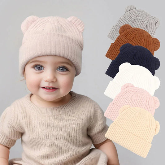 Baby Knitted Winter Beanie Hat | Unisex Toddler Bonnet 0–2Y Baby Winter Beanie Peaceful Pleasures Health and Wellness