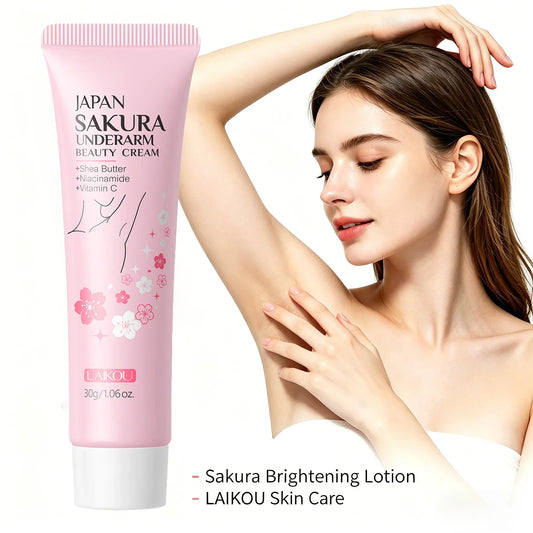 Laikou Sakura Body Cream – Fade Dark Spots & Pigmentation 30g Body Brightening Cream Oasis Select 2pcs