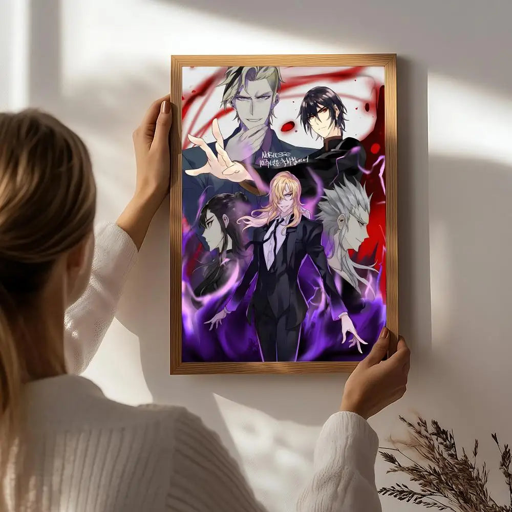 Anime N-Noblesse Poster HD Self Adhesive Waterproof Wall Art Ideal for Home Office Dorm Bedroom Great Gift Peaceful Pleasures Health and Wellness White5 40X50cmNoframe