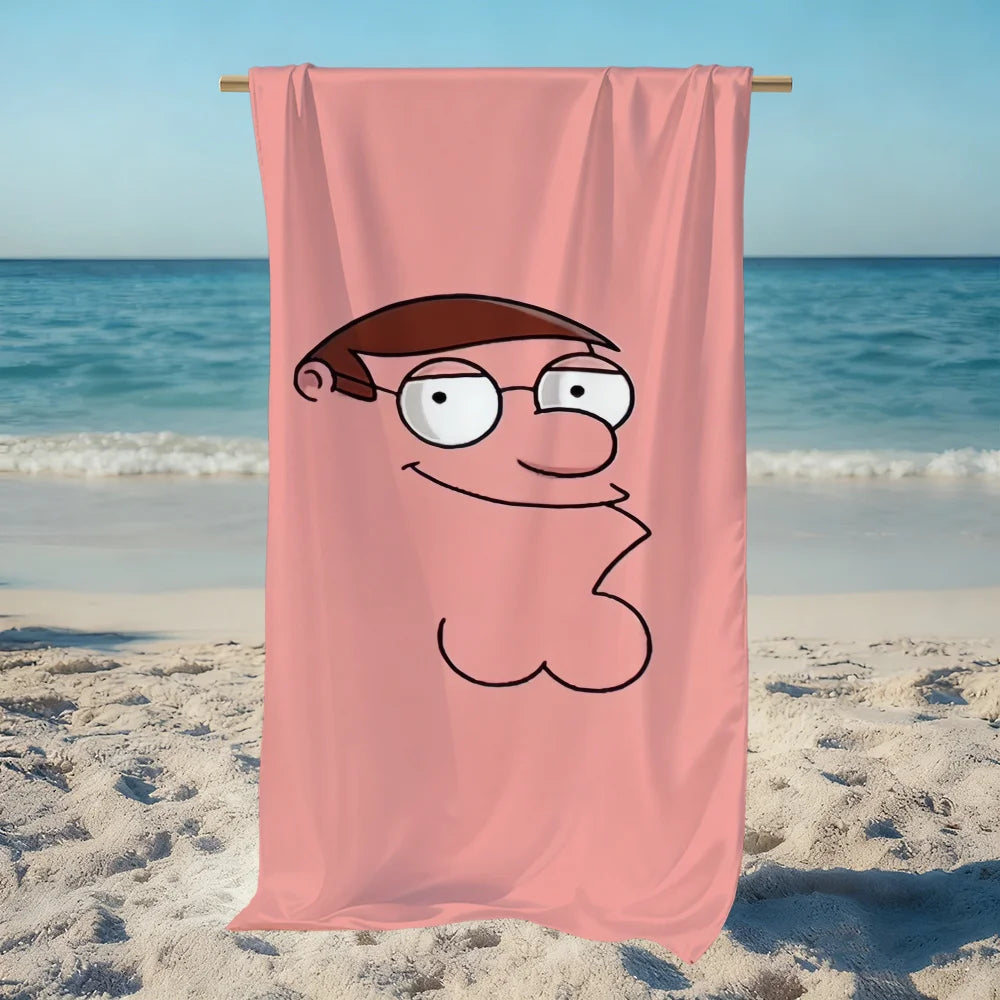 Quick-Dry Cartoon Beach Towel | Soft Pool, Gym & Travel Towel Quick-Dry Beach Towel Peaceful Pleasures Health and Wellness