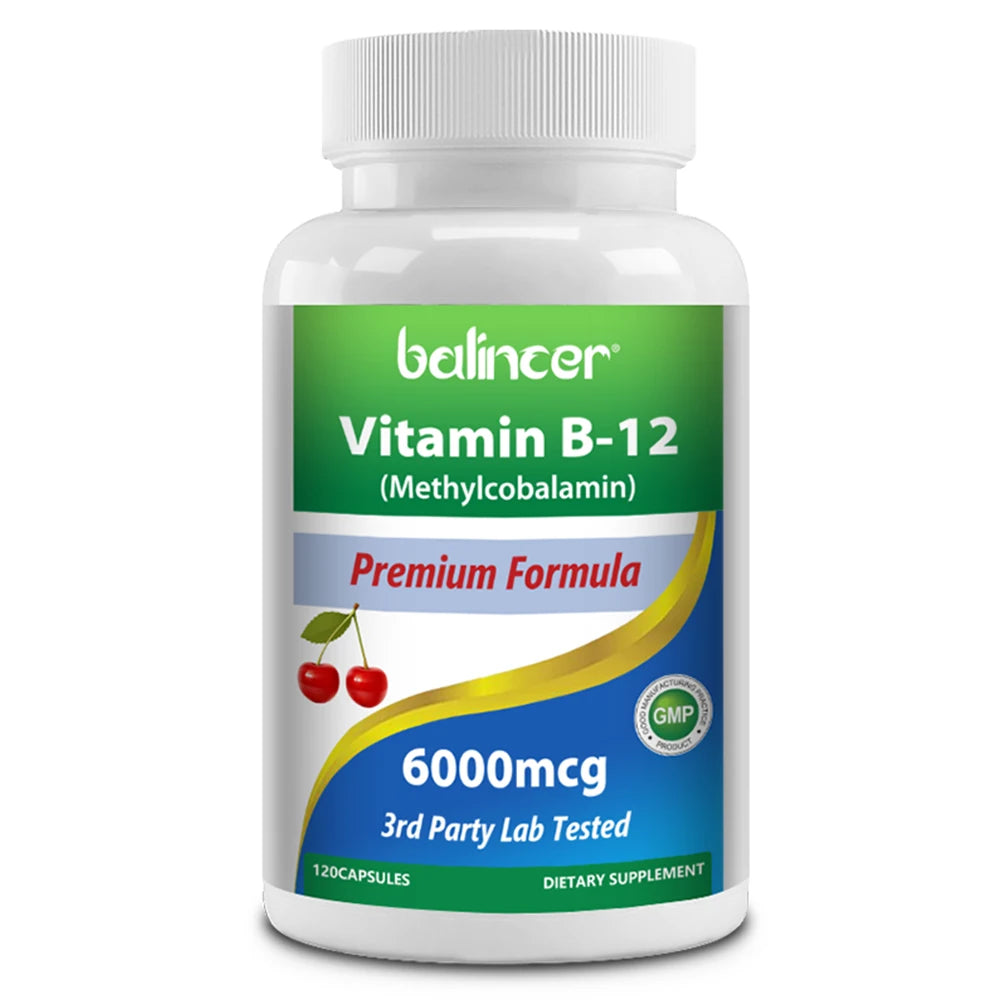 Vitamin B12 Supplement -Benefits Brain & Heart Function, Supports Memory, Learning, Helps Boost Natural Energy Peaceful Pleasures Health and Wellness
