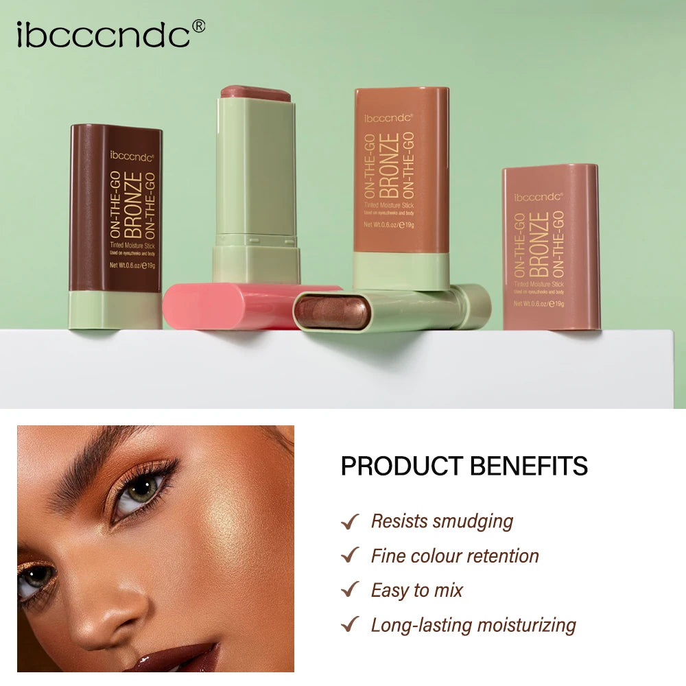 Multi-function Blush Stick Face Makeup Waterproof Easy Color Rouge Blusher Cream Contour Rendering Brightening Contour Makeup Peaceful Pleasures Health and Wellness