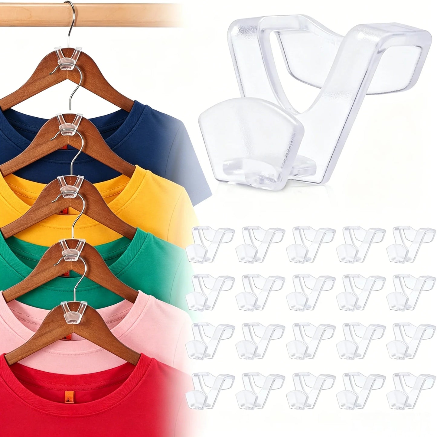 20-Pack Hanger Connectors | Space Saving Closet Organizer