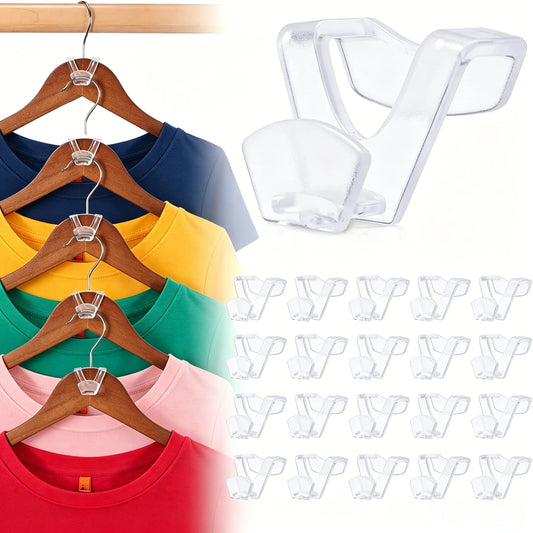 20-Pack Hanger Connectors | Space Saving Closet Organizer Hanger Connectors Peaceful Pleasures Health and Wellness