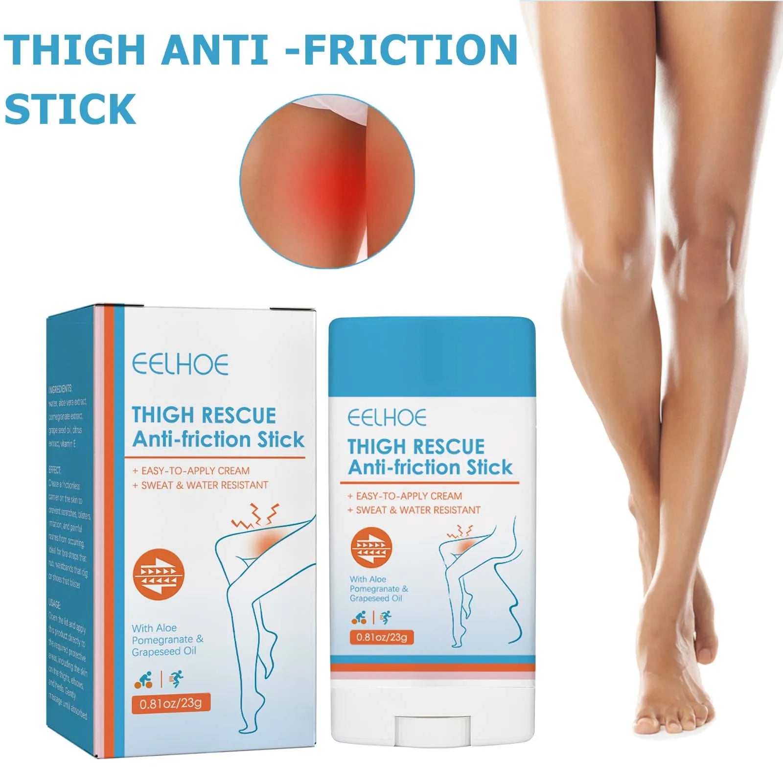 Anti-Chafe Stick for Thighs, Heels & Arms | 23g Skin Rescue Peaceful Pleasures Health and Wellness