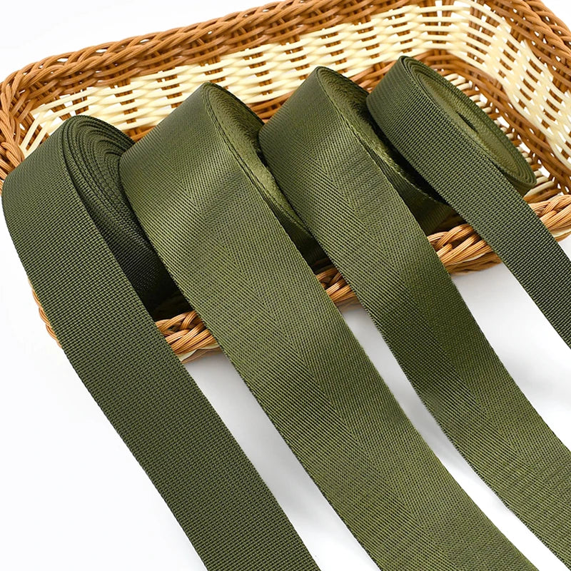 20/25/32/38/50mm ArmyGreen Nylon Webbing for Bag Strap 5Meters Dog Collar Ribbon Tapes Luggage Belt Bias Binding Sewing Trims Peaceful Pleasures Health and Wellness