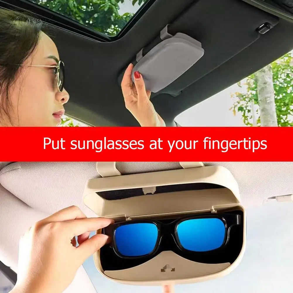 Car Glasses Case Portable Car Sunglasses Holder In The Car Driving Glasses Holder Eyeglass Case Sun Visor Car Lenses Holder Peaceful Pleasures Health and Wellness