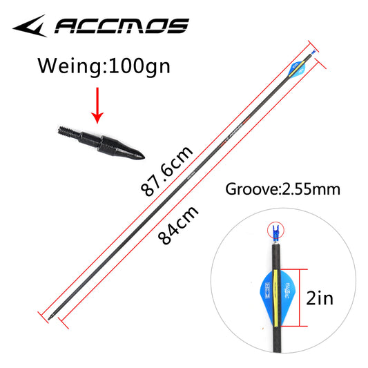 6 ID6 2 3K Weave Pure Carbon Arrows Spine 200 250 300 350 500 Shaft Peaceful Pleasures Health and Wellness 6pc sp500 33in