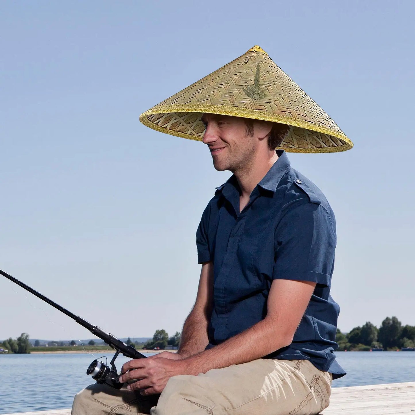 Handmade Straw Hat Adjustable Chin Strap | Fishing Garden Hiking