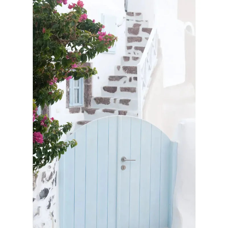Santorini Greece Canvas Wall Art | Aesthetic Travel Poster