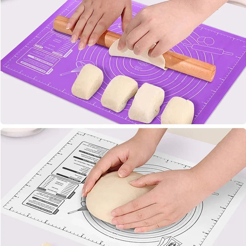 Silicone Pastry Mat Non-Stick Baking Dough Rolling Mat 45×60cm