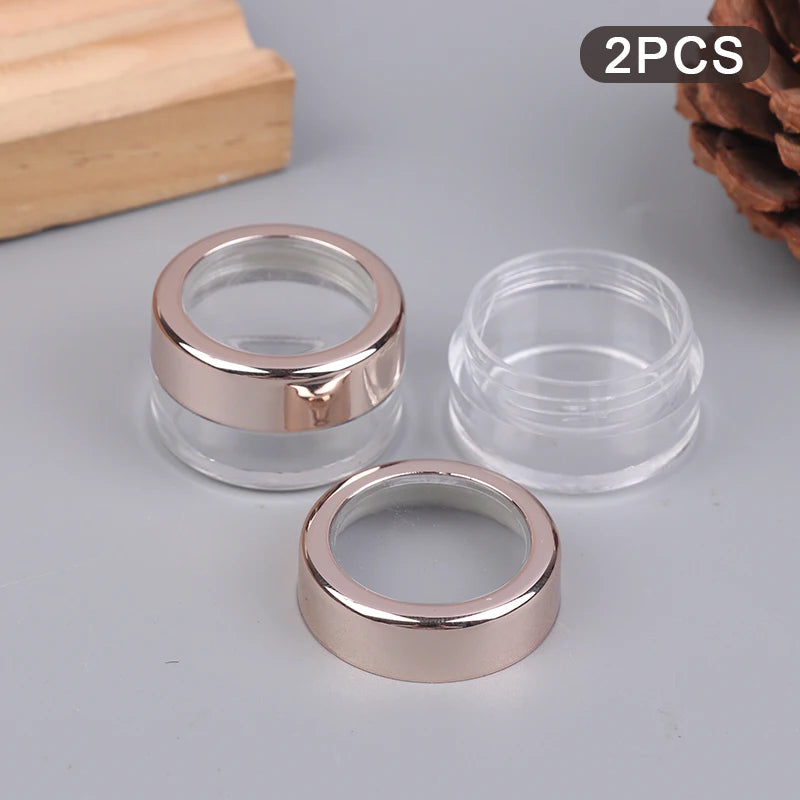5g Nail Glitter Storage Jars – Transparent ABS Containers 2-Pack