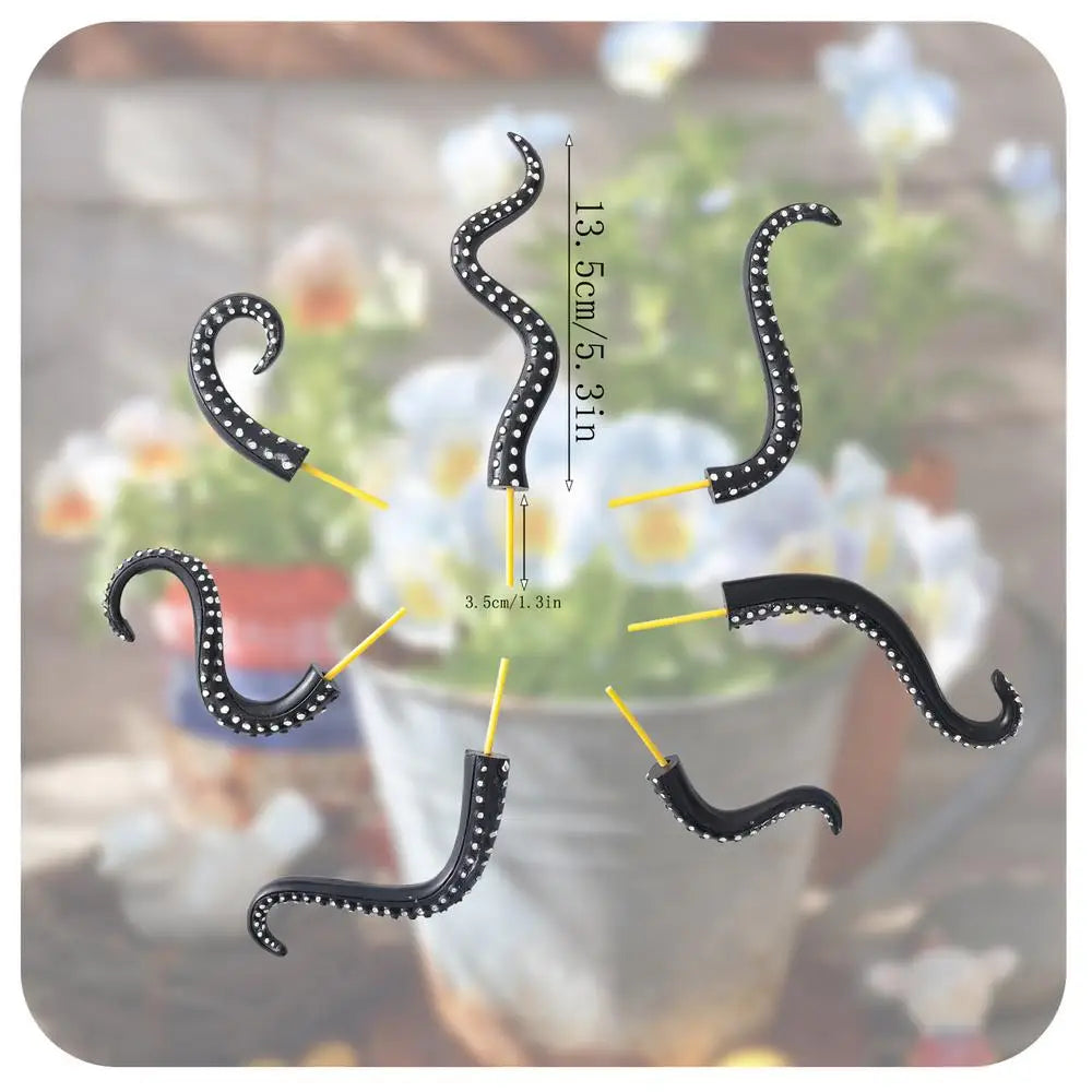 Octopus Tentacle Plant Stakes – 7-Piece Resin Garden Decor