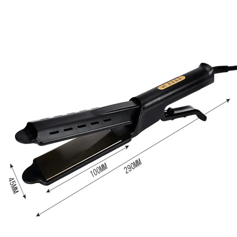 Hair straightener with steam function Electric LCD back Hot Sale stream dry flat iron professional hair straightener Peaceful Pleasures Health and Wellness