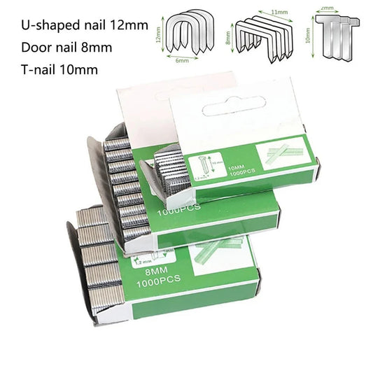 U Door T Shaped Nail Gun Staple Tool Wood Stainless Steel Metal Peaceful Pleasures Health and Wellness