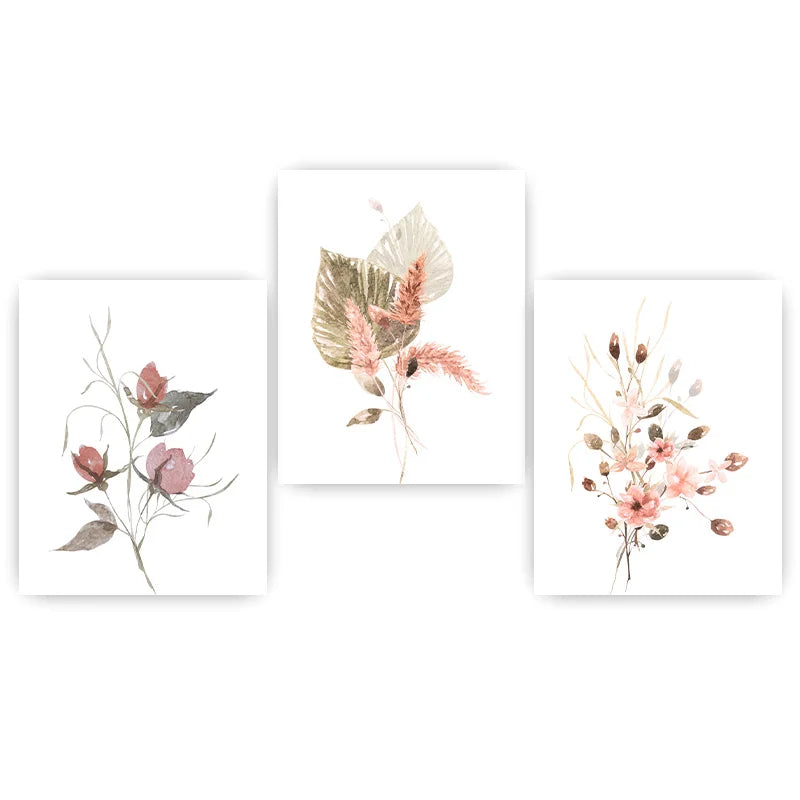 Nordic Botanical Canvas Wall Art – Minimalist Floral Poster Print Canvas Wall Art Peaceful Pleasures Health and Wellness 01 40x60cm No Frame China Mainland