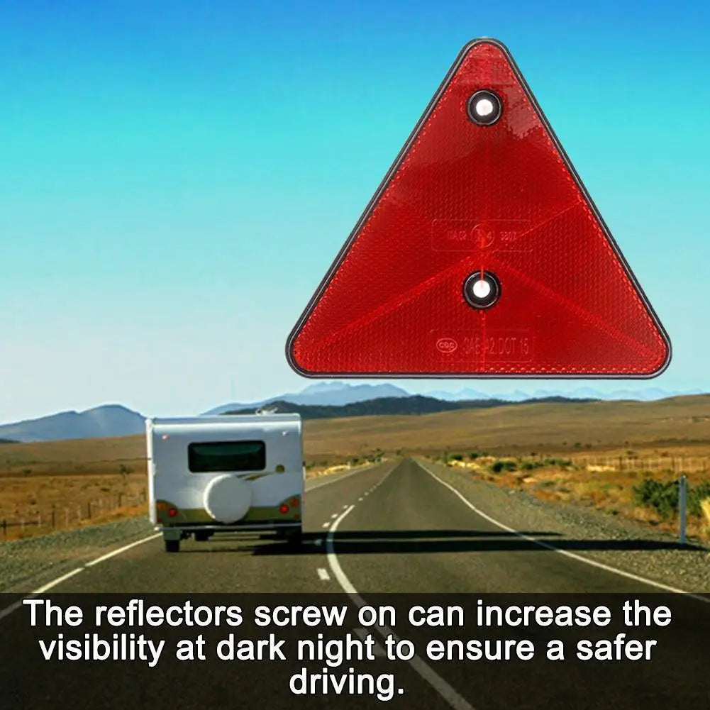 Red Triangle Reflectors for Enhanced Vehicle Safety Peaceful Pleasures Health and Wellness