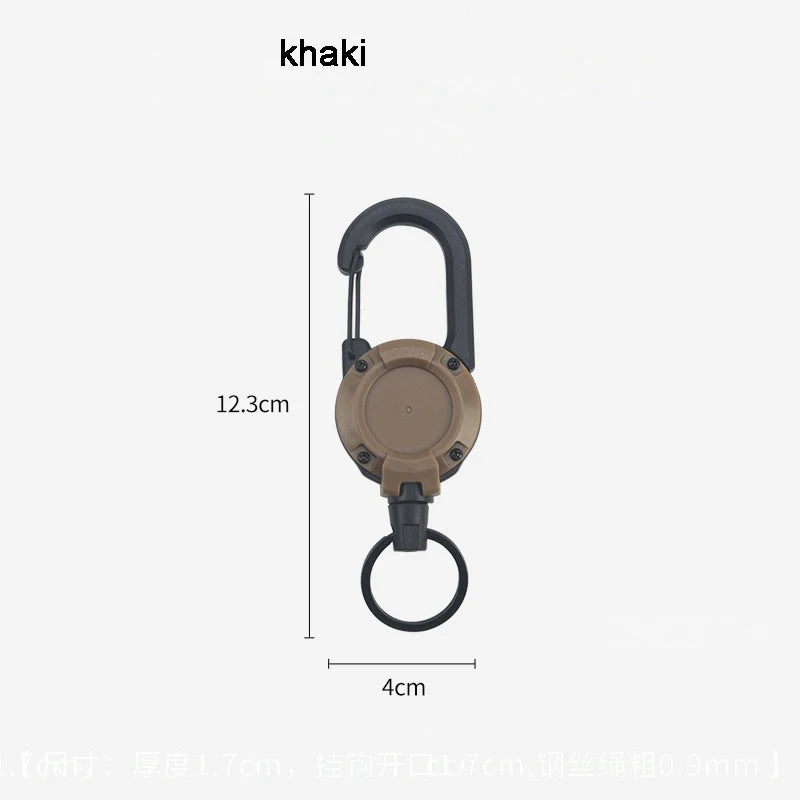 Retractable Tactical Keychain Clip | Anti-Loss Wire Rope
