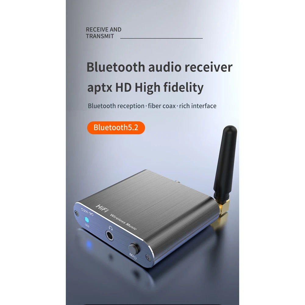*Great D300 Wireless Receiver APTX-HD BT 5.2 HiFi Stereo Audio Adapter Support Coaxial Optical Fiber for Headphone TV Amplifier Peaceful Pleasures Health and Wellness