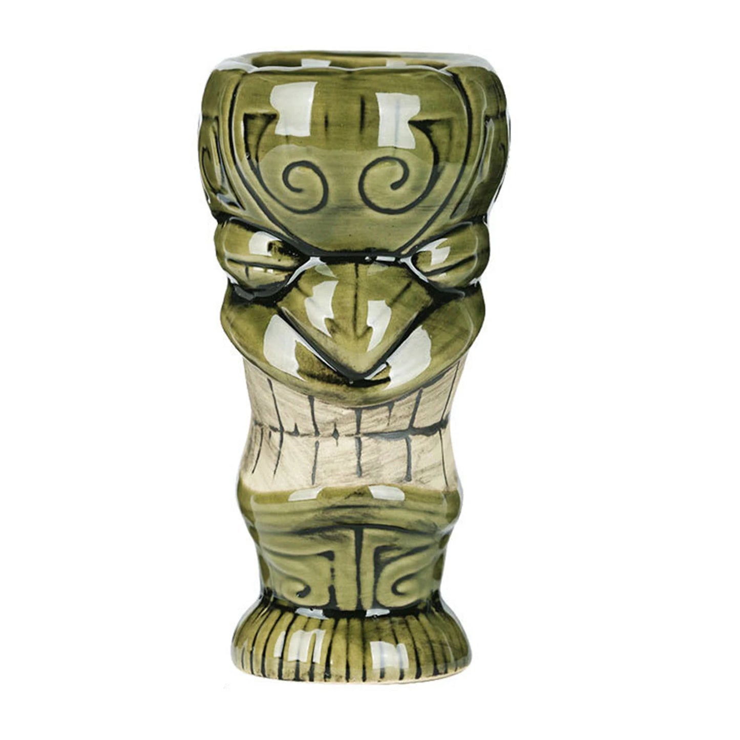 Hawaiian Cocktail Cups Creative Style Ceramic Mug Beer Beverage Tiki Mug Wine Mug Bar Tools Home Bar Party Drinkware Cups Peaceful Pleasures Health and Wellness Y 350ML