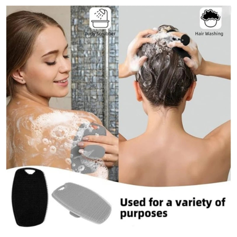Soft Silicone Exfoliating Body Scrubber – Shower Bath Brush