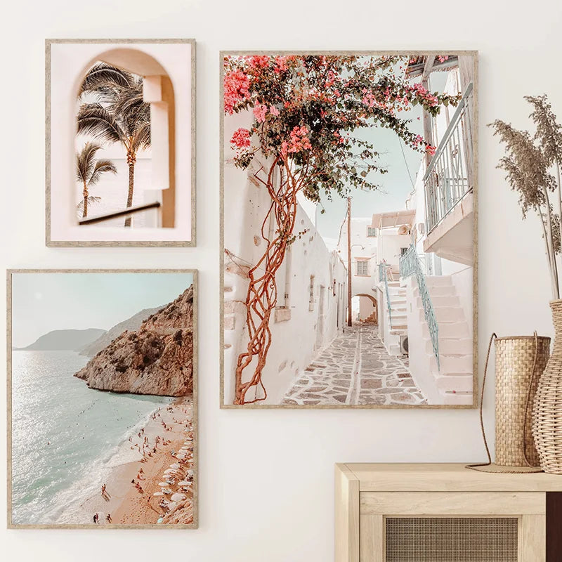 Croatia Coastal Canvas Print | Boho Ocean Beach Wall Art Poster Canvas Wall Art Peaceful Pleasures Health and Wellness
