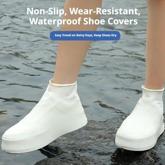 Waterproof Rain Shoe Covers – Non-Slip Rubber Overshoes 1 Pair Rain Shoe Covers Oasis Select