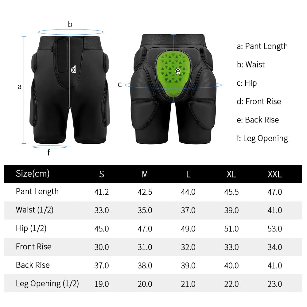 Skating 3D Protection Skate Shorts Padded Women Men High-impact EVA