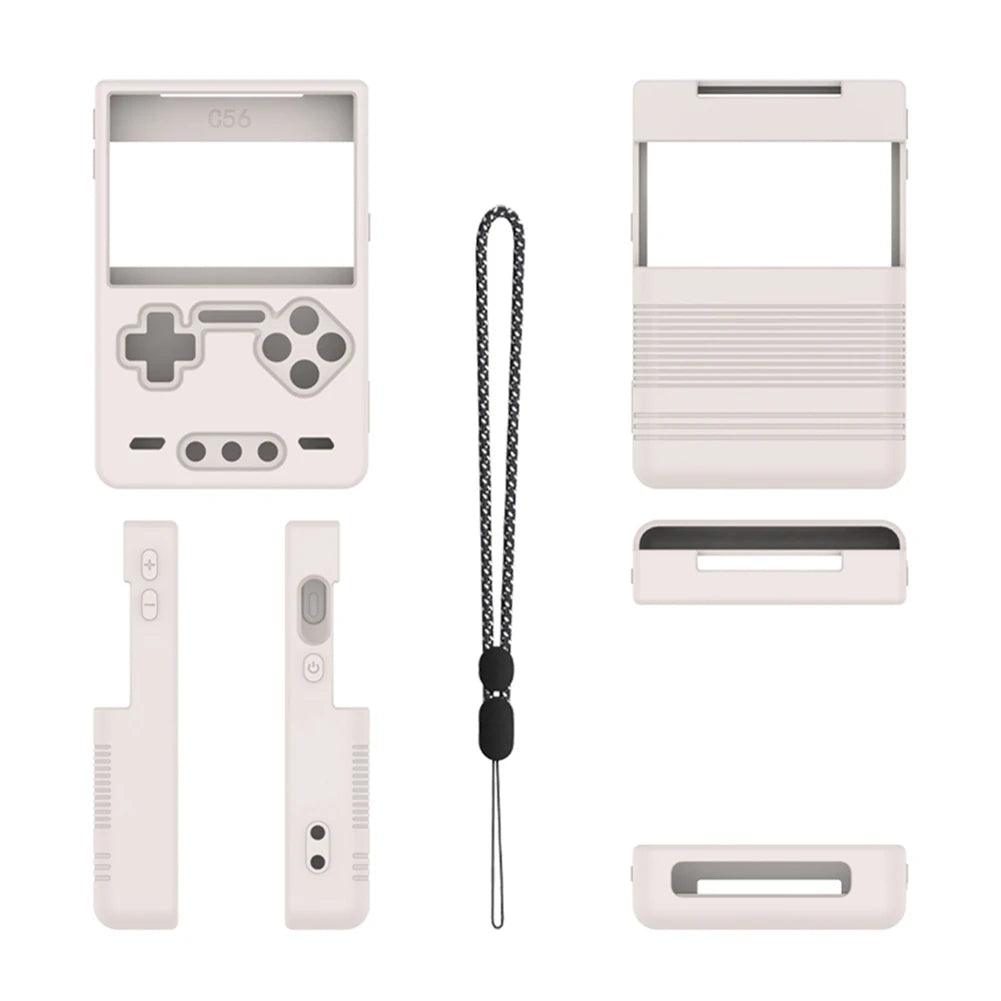 Silicone Protective Cover for Trimui Brick Game Console Shockproof Protector Shell Sleeve Anti-Scratch Soft Skin Cover Case Peaceful Pleasures Health and Wellness White