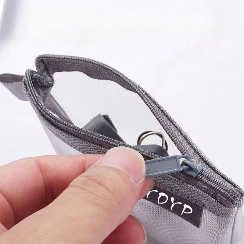 Transparent Zipper Pouch Travel Organizer | Coin & Card Bag